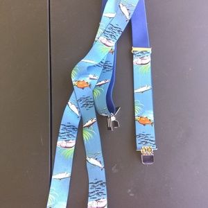 Fish suspenders for overalls one size